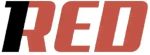 Logotipo estilizado de RED con letras en negrita de color rojo y negro.