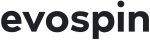 Logotipo «evospin» en letras minúsculas y negrita sobre fondo blanco.